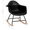 vidaXL Rocking Chair Black PP