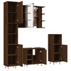 vidaXL 4 Piece Bathroom Cabinet Set Brown Oak Engineered Wood