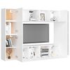 vidaXL 8 Piece TV Cabinet Set White Engineered Wood