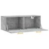 vidaXL Wall Cabinet Concrete Grey 100x36.5x35 cm Engineered Wood