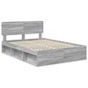 vidaXL Bed Frame Grey Sonoma 150 x 200 cm Solid Pine Wood