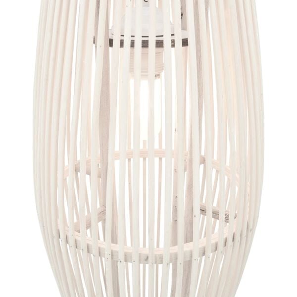 vidaXL Pendant Lamp White Willow 40 W 27x68 cm Oval E27