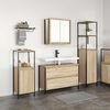 vidaXL Bathroom Furniture Set 3 pcs Sonoma Oak Engineered Wood