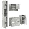 vidaXL Bathroom Furniture Set with Drawer 4 pcs Concrete Grey