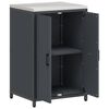 vidaXL Kitchen Storage with Shelf Anthracite 60 x 50 x 92 cm Steel