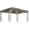 vidaXL Gazebo | Taupe | 100% Polyester with PA coating | 3 x 4 m