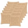 vidaXL Cushion Cover 12 pcs HOUTEN Cream 40 x 40 cm Faux Rabbit Fur