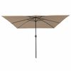 vidaXL Garden Parasol Taupe and Black 295 x 295 x 245 cm
