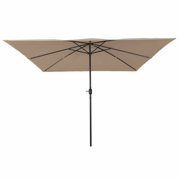 vidaXL Garden Parasol Taupe and Black 295 x 295 x 245 cm