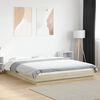 vidaXL Bed Frame with LED Lights without Mattress Sonoma Oak 150x200cm