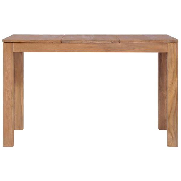 vidaXL Dining Table Solid Teak Wood with Natural Finish 120x60x76 cm