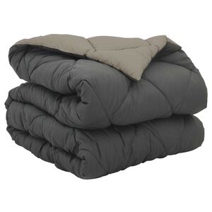 vidaXL Full Year Duvet Light Grey and Anthracite 135 x 200 cm