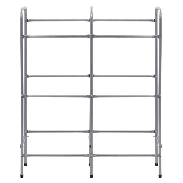 vidaXL Storage Shelf for 6 Crates Silver 96x33x116 cm Steel