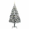 vidaXL Artificial Christmas Tree with 300 LEDs with Stand White 210 cm