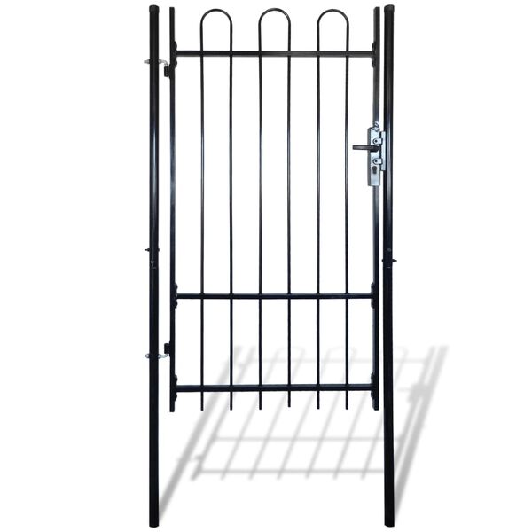 vidaXL Fence Gate with Hoop Top (single) 100 x 198 cm