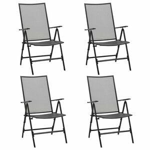 vidaXL Mesh Folding Chairs 4 pcs Steel Anthracite