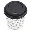 vidaXL Coffee Paper Cups with Lids 120 ml 500 pcs White and Black