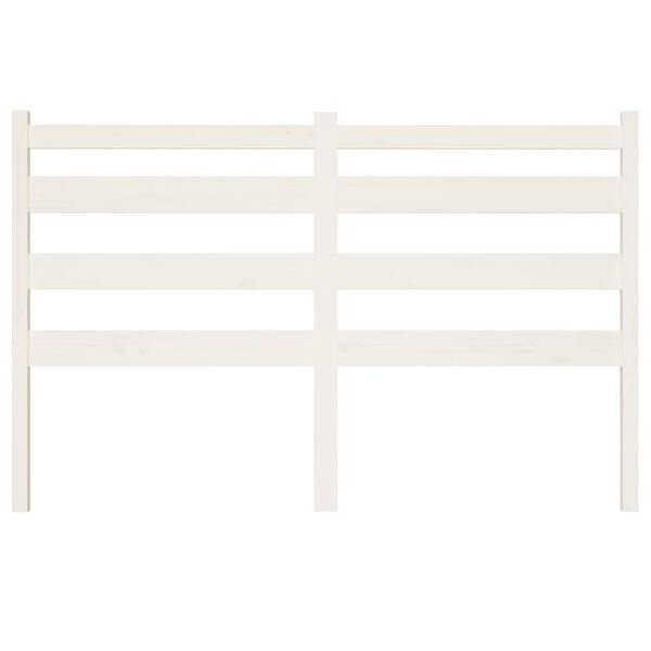 vidaXL Bed Headboard White 206x4x100 cm Solid Wood Pine