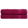 vidaXL Premium Towels "SOLUND" 2 pcs Bordeaux 100x200 cm 600 gsm