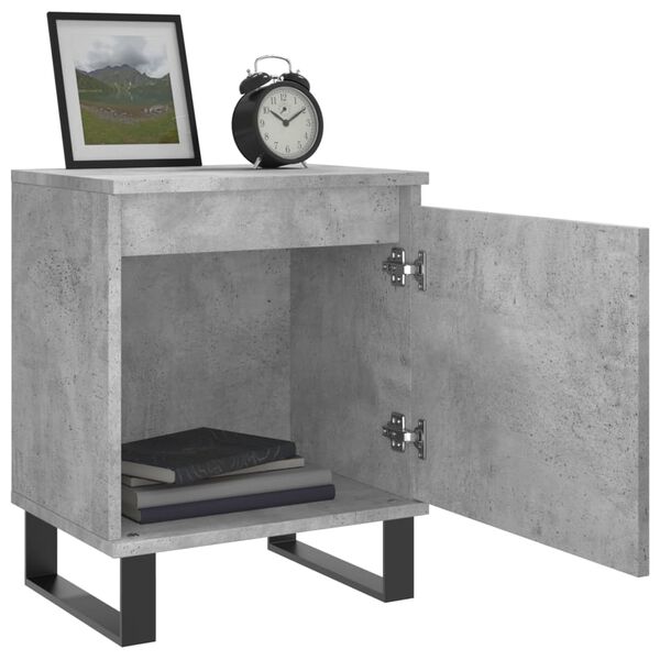vidaXL Bedside Cabinets 2 pcs Concrete Grey 40x30x50 cm Engineered Wood