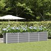 vidaXL Planter Light Grey 385 x 50 x 77 cm Galvanised Steel