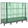 vidaXL Garden Planter with Greenhouse Cover&Wheels 4 pcs Light Grey PP