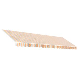 vidaXL Awning Canopy Replacement for 5x3 m Orange & Grey Stripe