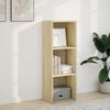 vidaXL Bookcase Sonoma Oak 40x30x114 cm Engineered Wood