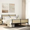 vidaXL Bed Frame without Mattress Sonoma Oak 150x200 cm King Size Engineered Wood