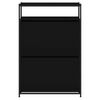vidaXL Shoe Cabinet Black 75x34x112 cm Engineered Wood