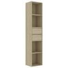vidaXL Book Cabinet | Sonoma oak | Engineered wood | 36 cm x 30 cm x 171 cm