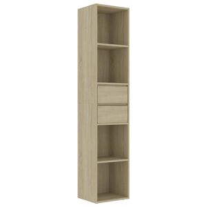 vidaXL Book Cabinet | Sonoma oak | Engineered wood | 36 cm x 30 cm x 171 cm