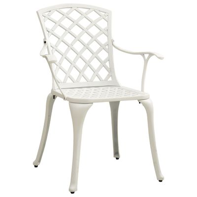 vidaXL Garden Chairs 6 pcs Cast Aluminium White