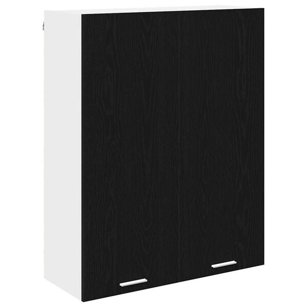 vidaXL Hanging Cabinet Black Oak 80 x 31 x 100 cm Engineered Wood