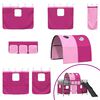 vidaXL Kids'Loft Bed Frame Black and Pink 79.5 x 200 cm Metal
