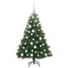 vidaXL Artificial Christmas Tree with 150 LEDs Green 120 cm PE and PVC