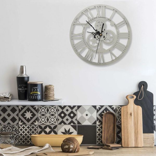 vidaXL Wall Clock Silver 30 cm Acrylic