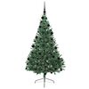 vidaXL Artificial Pre-lit Christmas Tree Green 210 cm PVC