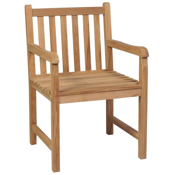 vidaXL Outdoor Chairs 8 pcs Solid Teak Wood