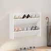 vidaXL Wall Shoe Cabinet White 80x18x60 cm Engineered Wood