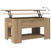 vidaXL Coffee Table Artisan Oak 79x49x41 cm Engineered Wood