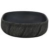 vidaXL Countertop Basin Black Oval 59x40x14 cm Ceramic