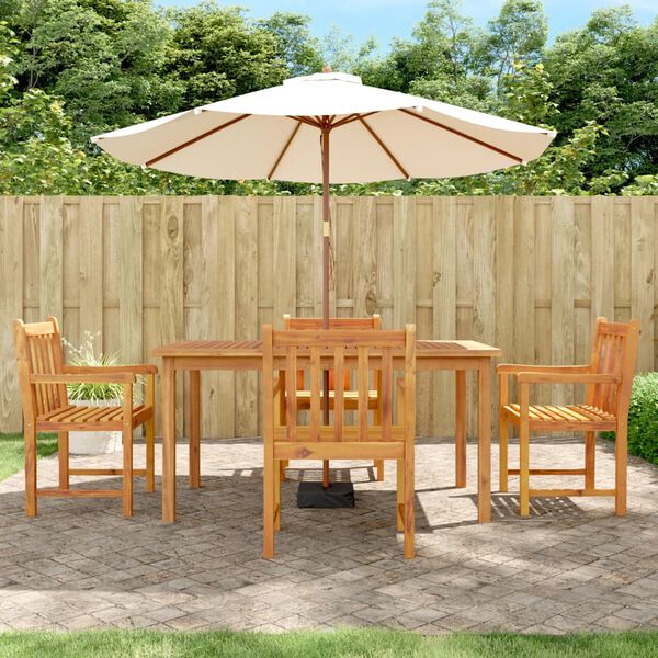 vidaXL 5 Piece Garden Dining Set Solid Wood Acacia