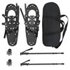 vidaXL 3 in 1 Snowshoes Black 63.5 x 21 cm Aluminum and HDPE