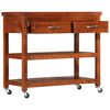 vidaXL Kitchen Trolley 100x48x89 cm Solid Acacia Wood