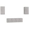 vidaXL 4 Piece TV Cabinet Set Concrete Grey Engineered Wood