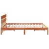 vidaXL Bed Frame with Headboard Brown 140 x 200 cm Solid Pine wood