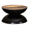 vidaXL Coffee Table Solid Reclaimed Wood Black Base 60x60x33 cm