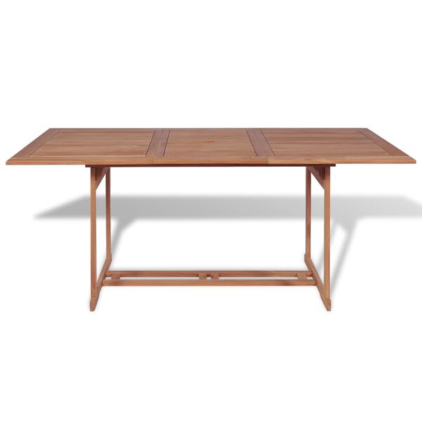 vidaXL Garden Table 180x90x75 cm Solid Teak Wood