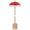 vidaXL Balinese Parasol with Base Red 95 x 95 x 260 cm